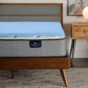 Serta Comfort Cool Memory Foam Mattress Topper, 1.5 Inch, Twin XL