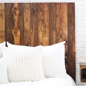 Barn Walls Foxy Brown Headboard, Country Design, Solid Wood Headboard, Floating Panels, Wall Mount, Adjustable Height, Easy Assembly, Twin Size