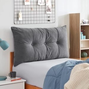 Rainha – Plush Tufted College Headboard – Dark Gray