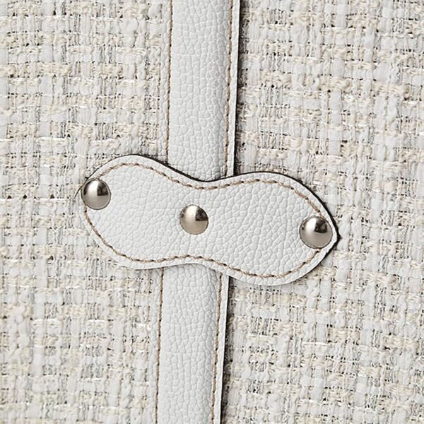 DormCo Texture® Brand Trunk - White Threaded Silver - Image 3