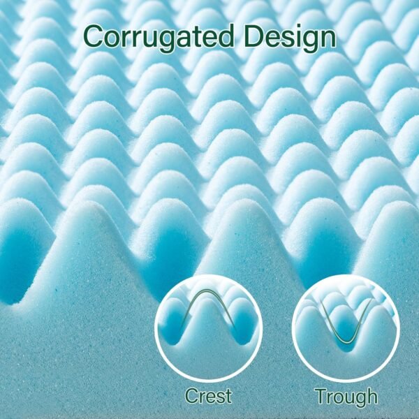 Twin XL Mattress Topper 4 Inch, 2 Inch High Density Foam Bed Topper Twin XL Size for College Dorm Bed Plus 2 Inch Ultra Comfy Mattress Pad Extra Long XL Single Bed Toppers - Image 4