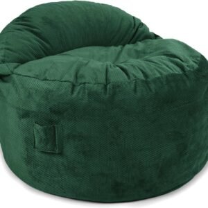 CordaRoy’s NEST Gaming Bean Bag Chair – Convertible Bean Bag Chair & Bed – Washable Chenille Cover with Pockets for Remote, Controllers – For Living Room, Game Room, Basement – Queen Size – Rainforest