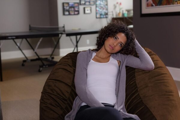 Sofa Sack - Plush, Ultra Soft Bean Bag Chair - Memory Foam Bean Bag Chair with Microsuede Cover - Stuffed Foam Filled Furniture and Accessories for Dorm Room - Chocolate 4' - Image 4