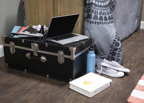 Seward Essential Wood And Metal Trunk With Black Finish SWD6118-10 - Image 2