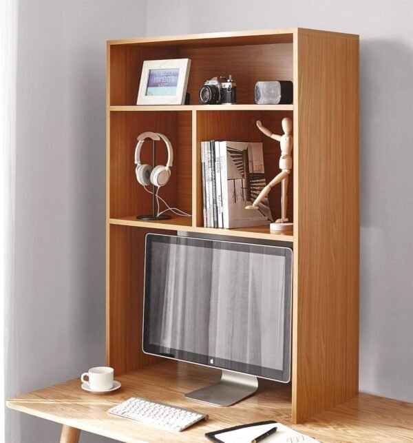 Yak about It® Extra Depth Cube Dorm Desk Bookshelf - Beech - Image 3