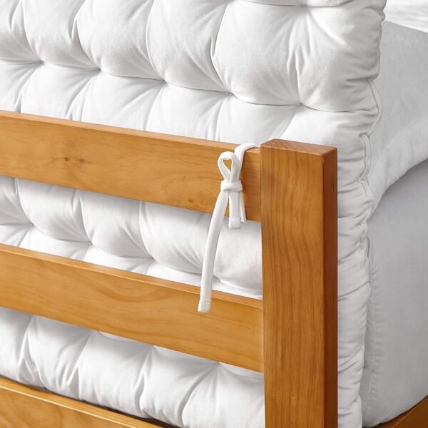 DormCo Rainha Cushion Tufted College Headboard - White Velvet - Image 7