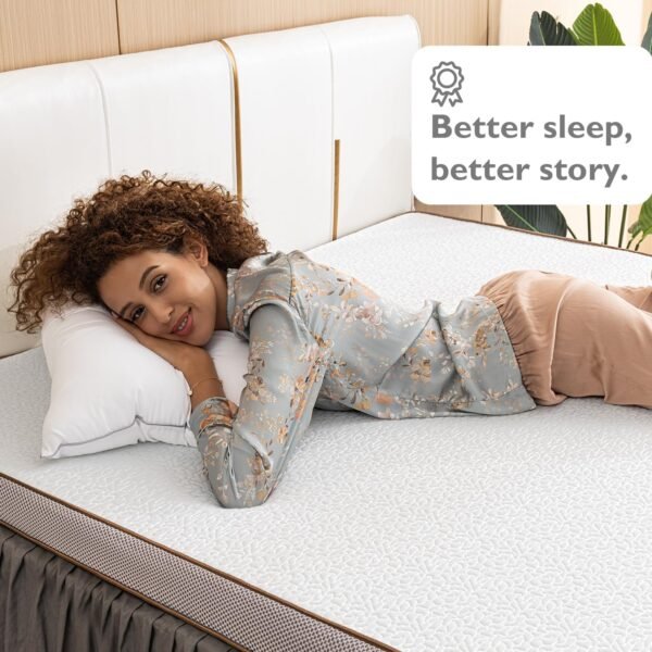 BedStory 2 Inch Mattress Topper Queen - Gel Infused Memory Foam Mattress Topper - Bed Toppers Queen Size with Removable Soft Cover, CertiPUR-US Certified - Image 2