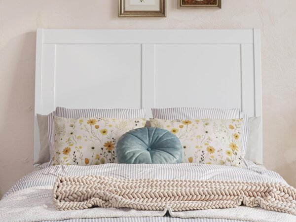 AFI Portland Twin Size Headboard with Attachable Charger in White - Image 3