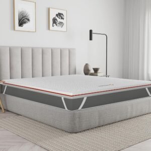 Dormeo Twin XL Mattress Topper – OctaspringⓇ Technology Premium Mattress Topper, 3-Zone Support for Optimal Back Support – Cooling Mattress Topper with Anti-Slip Bottom, 3 inch