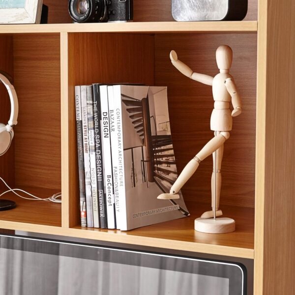 Yak about It® Extra Depth Cube Dorm Desk Bookshelf - Beech - Image 4