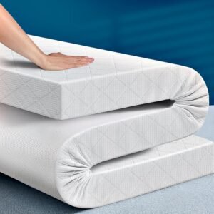 3 Inch Cooling Memory Foam Mattress Topper Twin XL College Dorm, High Density Foam Bed Topper with Washable Removable Bamboo Cover, Organic, Hypoallergenic, OEKO-TEX XL Twin Mattress Topper