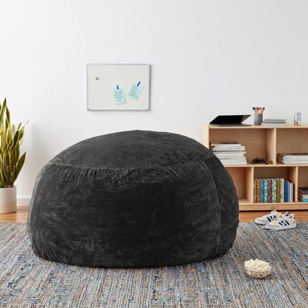 Chill Sack Bean Bag Chair Cover, 5-Feet, Ultrafur - Charcoal - Image 2