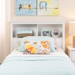 Prepac Monterey White Twin Storage Headboard