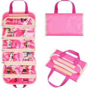 Eco-Fused Fold Out Toy Organizer Storage Bag – Big Pockets – Great to Store and Display Accessories, Small Toy Figures, Cars and Collectibles