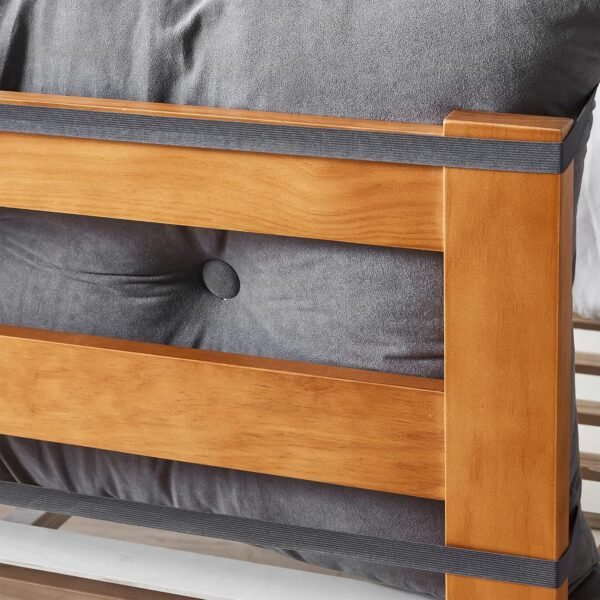 Rainha - Plush Tufted College Headboard - Dark Gray - Image 3