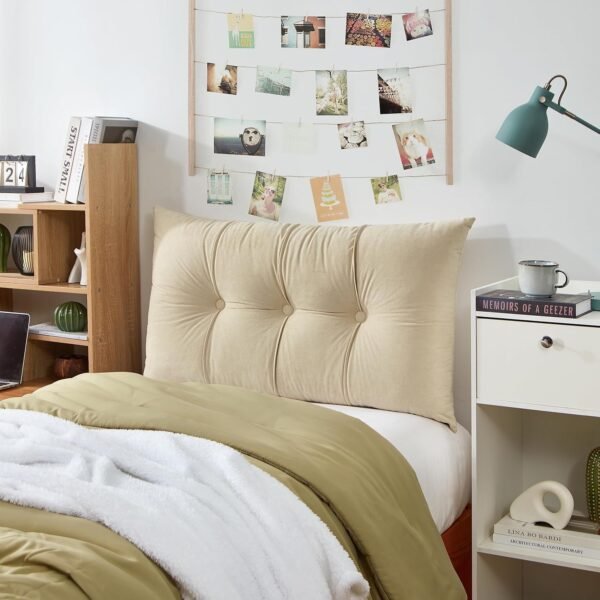 DormCo Rainha® - Plush Tufted College Headboard - Almond Latte - Image 2
