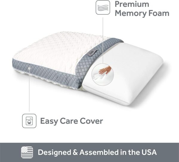 Sealy TrueForm 3" Memory Foam Twin XL Mattress Topper + Molded Memory Foam Pillow Set - Image 8