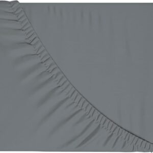 Bedecor Gray Twin XL Fitted Sheet Only Deep Pocket for 18-21 inch Thick Mattress That Stay Tight, Extra Deep Bottom Sheet Soft for Pillow Top Mattress Air mattress