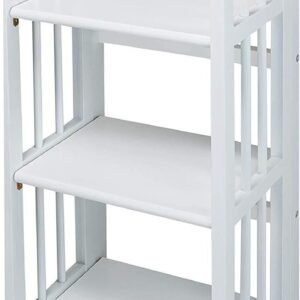 Casual Home 3-Shelf Folding Bookcase, 14″ Wide, White