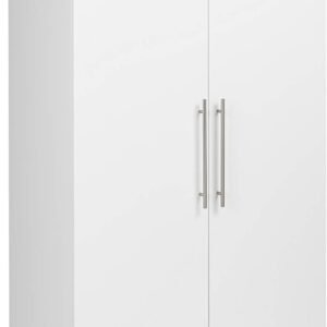 Prepac HangUps Large Storage Cabinet – Immaculate White 36″ Cabinet with Storage Shelves and Doors; Ideal for Bin and General Storage Solutions