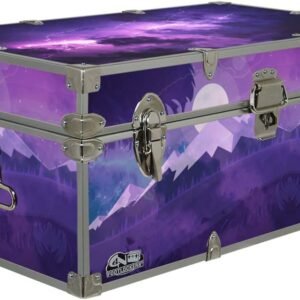 C&N Footlockers Designer Storage Trunks – Hi-Tech Themes – 32 x 18 x 13.5 Inches – Durable and Built to Last – Lockable (Looting Llama)