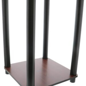 Furinno Turn-N-Tube End Table Corner Shelves, Set of 2, Dark Cherry/Black
