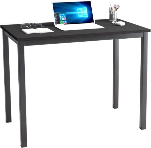 soges 39.4 inches Desk Small Computer Desk Home Office Table Writing Desk Study Table Dining Table Computer Workstations Black GCP2AC3-100BK