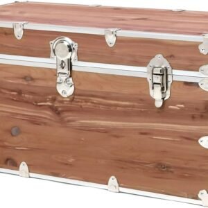 Rhino Trunk & Case Knotty Cedar XXL Trunk For Foot Locker Style & End of Bed Storage 36″x18″x18″