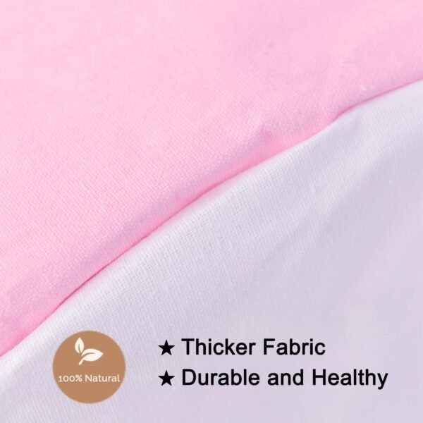 Pink Girls Laundry Hamper,19.7" X-Large Laundry Basket collapsible Waterproof Sturdy Thicken Canvas Kids Nursery Baby Clothes Basket (Life Pink) - Image 5