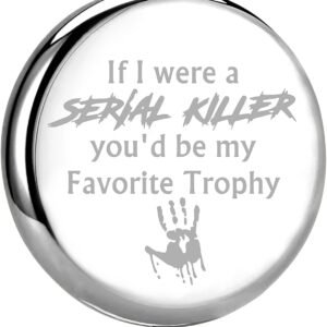 UJIMS Crime Lover Gifts Horror Killers TV Show Inspired Compact Makeup Mirror Horror Movie Fans Gift Crime Fandom Gift (CrimeLoverMakeupMirror)