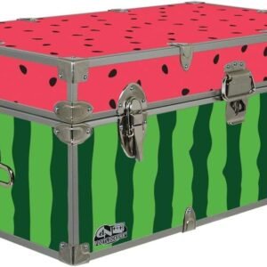 C&N Footlockers Designer Storage Trunk – Food Themes – 32 x 18 x 13.5 Inches – Durable and Built to Last – Lockable (Watermelon)