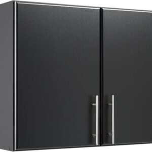 Prepac Black Cabinet: Pantry Storage Cabinet & Garage Cabinet, 16″Dx32″Wx24″H Wall Cabinet with Storage Shelf & Doors
