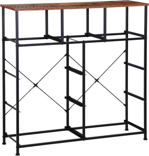 ZENY 9 Drawers Dresser, Fabric Storage Tower, Organizer Unit for Bedroom, Living Room, Hallway, Closet, Nursery, Tall Chest with Fabric Bins, Steel Frame, Wooden Top & Easy Pull Handle (Rustic Brown) - Image 10