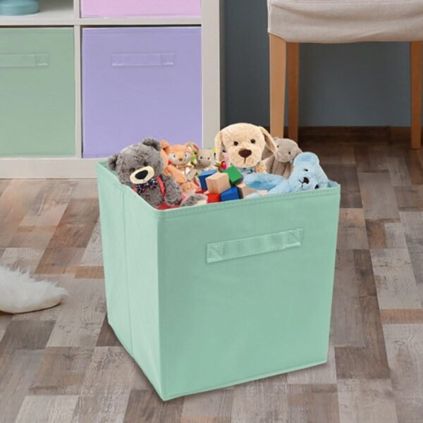 Sorbus Pastel TV Stand with 5 Drawers + 11 Inch Pastel Cube Storage Bins (6 Pack) Bundle - Matching Set - Storage Unit Organizers for Clothing - Bedroom, Closet, Office Organization - Image 7