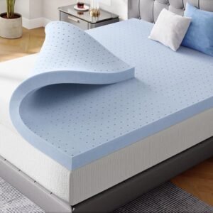 FP FLEXPEDIC Twin XL Mattress Topper, 3 inch Cooling Mattress Topper, Gel-Infused Memory Foam Bed Topper for Back Pain, CertiPUR-US Certified, Purple