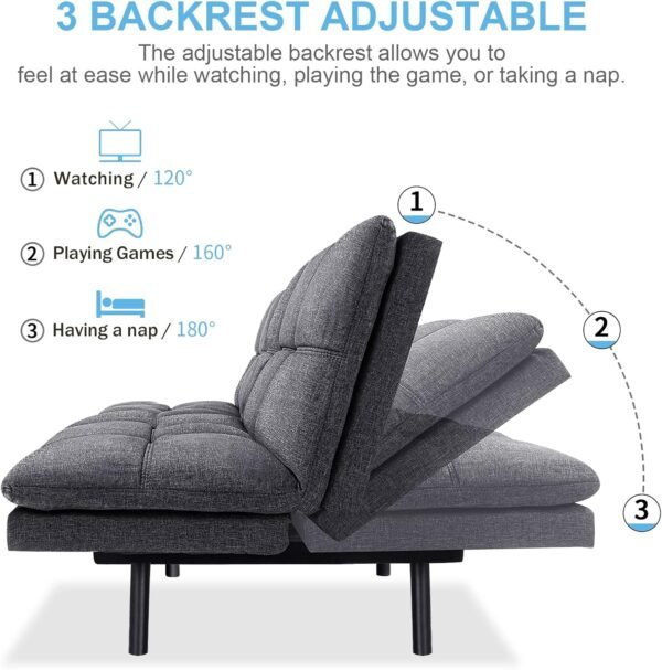 Opoiar FA-DGY-New Sofabed, Dark Grey - Image 3