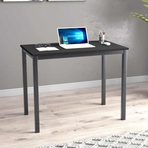soges 39.4 inches Desk Small Computer Desk Home Office Table Writing Desk Study Table Dining Table Computer Workstations Black GCP2AC3-100BK - Image 4