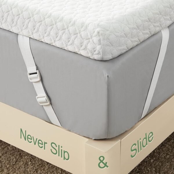 Full Mattress Topper 2-Inch, Assile Dual-Layer Memory Foam Bed Topper with Breathable Removable Cover, Medium Firm Foam Mattress Pad - Image 4