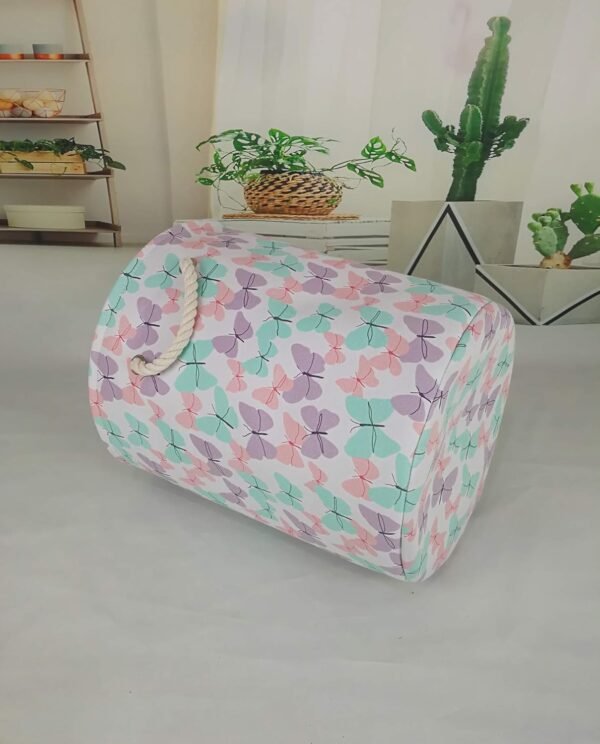 KUNRO Large Sized Round Storage Basket Organizer Bin Laundry Hamper for Nursery Clothes Toys - Image 4