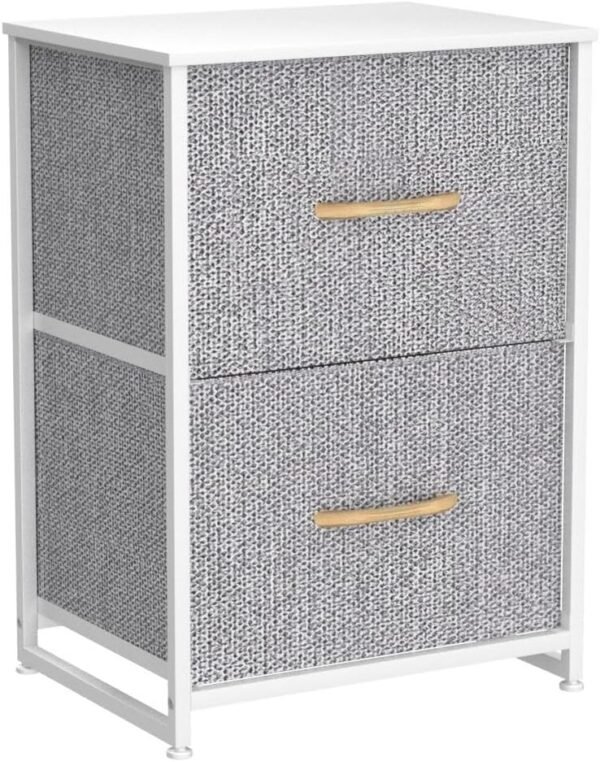 Nicehill Nightstand, Nightstand for Bedroom with Drawers, Small Dresser with Drawers, Bedside Table Bedside Furniture, Night Stand End Table with Storage Drawers for Bedroom, Light Grey - Image 5