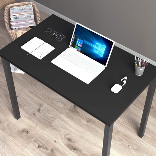soges 39.4 inches Desk Small Computer Desk Home Office Table Writing Desk Study Table Dining Table Computer Workstations Black GCP2AC3-100BK - Image 5