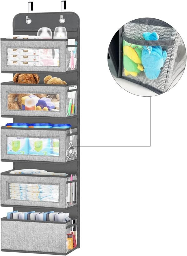 homyfort Over the Door Organizer with Side Pockets & Over Door Shoe Organizer - Image 4