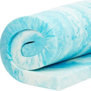 Memory Foam Mattress Topper Queen – 3 Inch Thick Gel Pad for Firm Bed – Soft Sleeping Pillow Top for RV Camping and Dorm – Egg Crate Alternative Luxury Sleep Layer – CertiPUR-US Certified