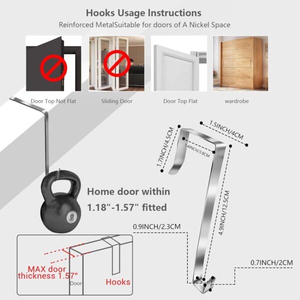 homyfort Over the Door Organizer with Side Pockets & Over Door Shoe Organizer - Image 7
