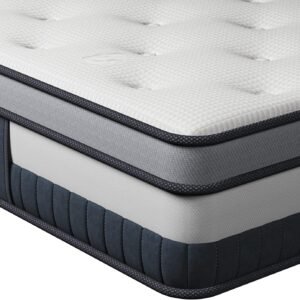 Vesgantti Twin XL Mattress 12 Inch Innerspring Multilayer Hybrid XL Twin Mattress – Ergonomic Design with Memory Foam and Pocket Spring Mattress Twin XL Size – Box Top Series Medium Firm Feel