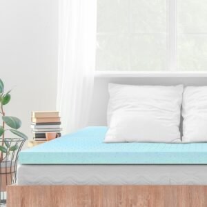 Mattress Topper Twin-XL, 3 Inch Gel Infused Memory Foam Mattress Topper, Twin-XL Mattress Topper for Body Support & Pressure Relief with Ventilated Design, CertiPur Certified