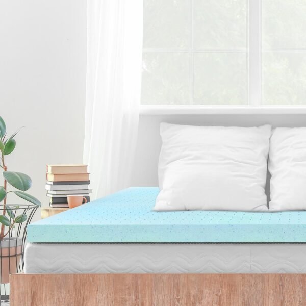 Mattress Topper Twin-XL, 3 Inch Gel Infused Memory Foam Mattress Topper, Twin-XL Mattress Topper for Body Support & Pressure Relief with Ventilated Design, CertiPur Certified