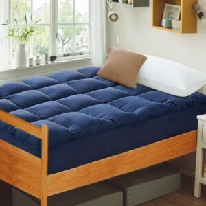 CYMULA Twin XL Mattress Topper, Cooling Mattress Pad Cover, Extra Thick Pillow Top Mattress Topper with 8-21 Inch Elasticated Deep Pockets, Plush Down Alternative Fill Mattress Protector