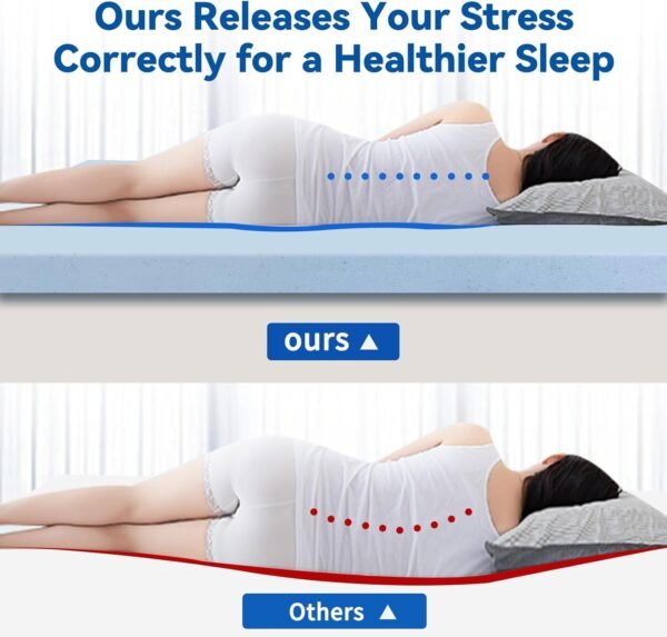 3 Inch Gel Memory Foam Mattress Topper Twin XL, Cooling Mattress Topper with Removable & Washable Bamboo Cover, CertiPUR-US Certified - Image 3