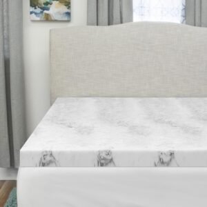 BioPEDIC 3-Inch Twin-XL Size Mattress Topper, Bamboo Charcoal Infused Medium Plush Memory Foam Mattress Topper, CertiPUR-US Certified, White, Twin-XL Size (80″ L x 39″ W x 3″ H)